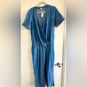 Women's Blue  Maternity Jumpsuit